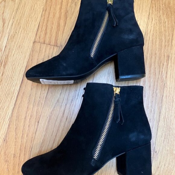 NWT Cole Haan Saylor Grand II Black block heel suede Booties 5 - Picture 4 of 11